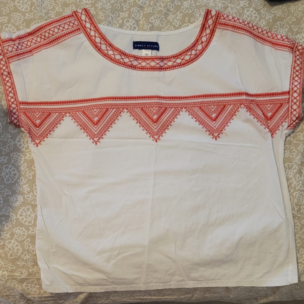 White decorative blouse